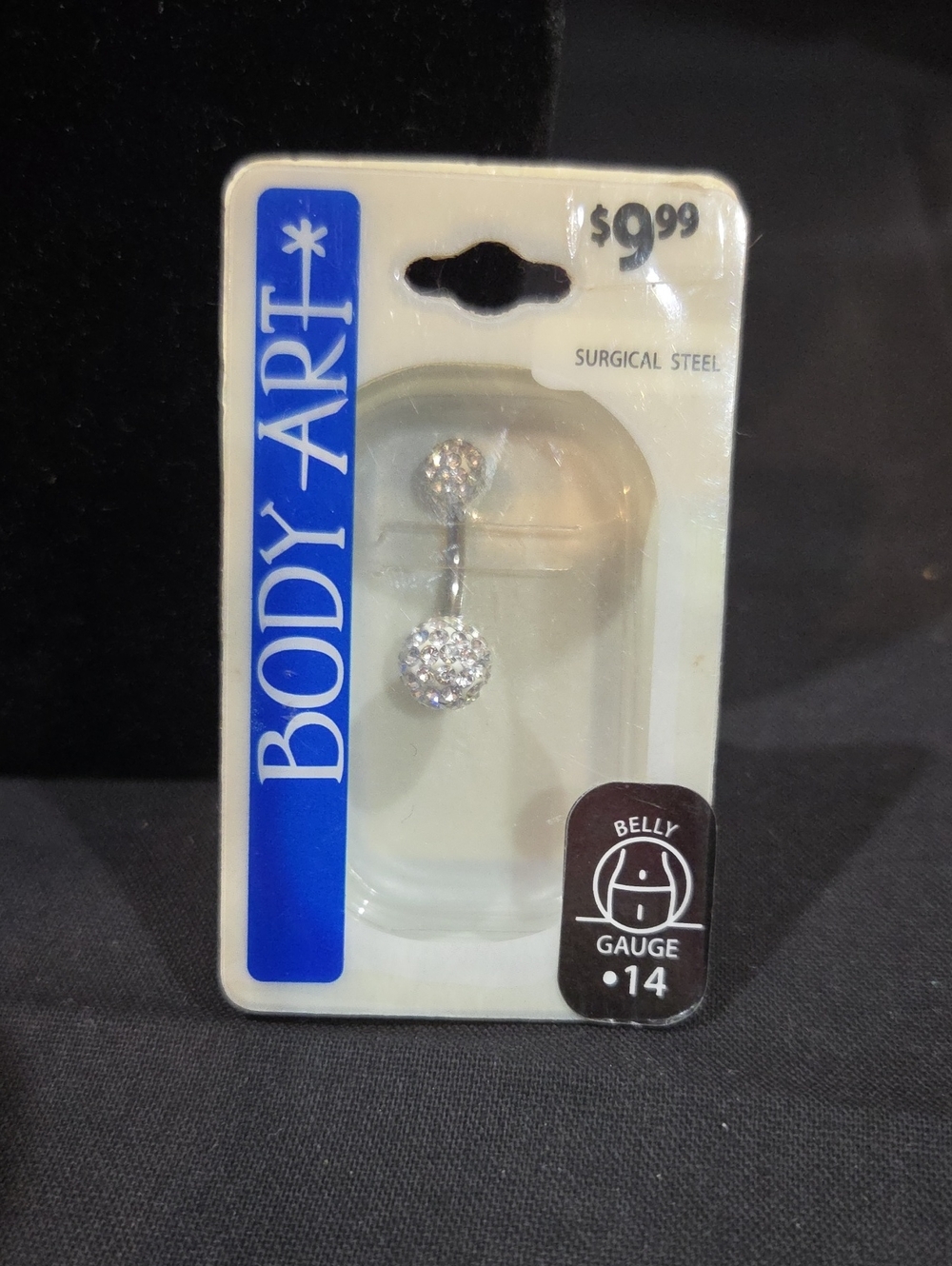 RHINESTONE BELLY BUTTON RING